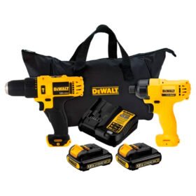 Taladro Percutor Dewalt 3/8" + Atornillador Impacto 1/4" 12V