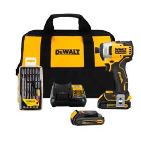 Atornillador de Impacto Dewalt 1/4" 20V Atomic BL + Maleta