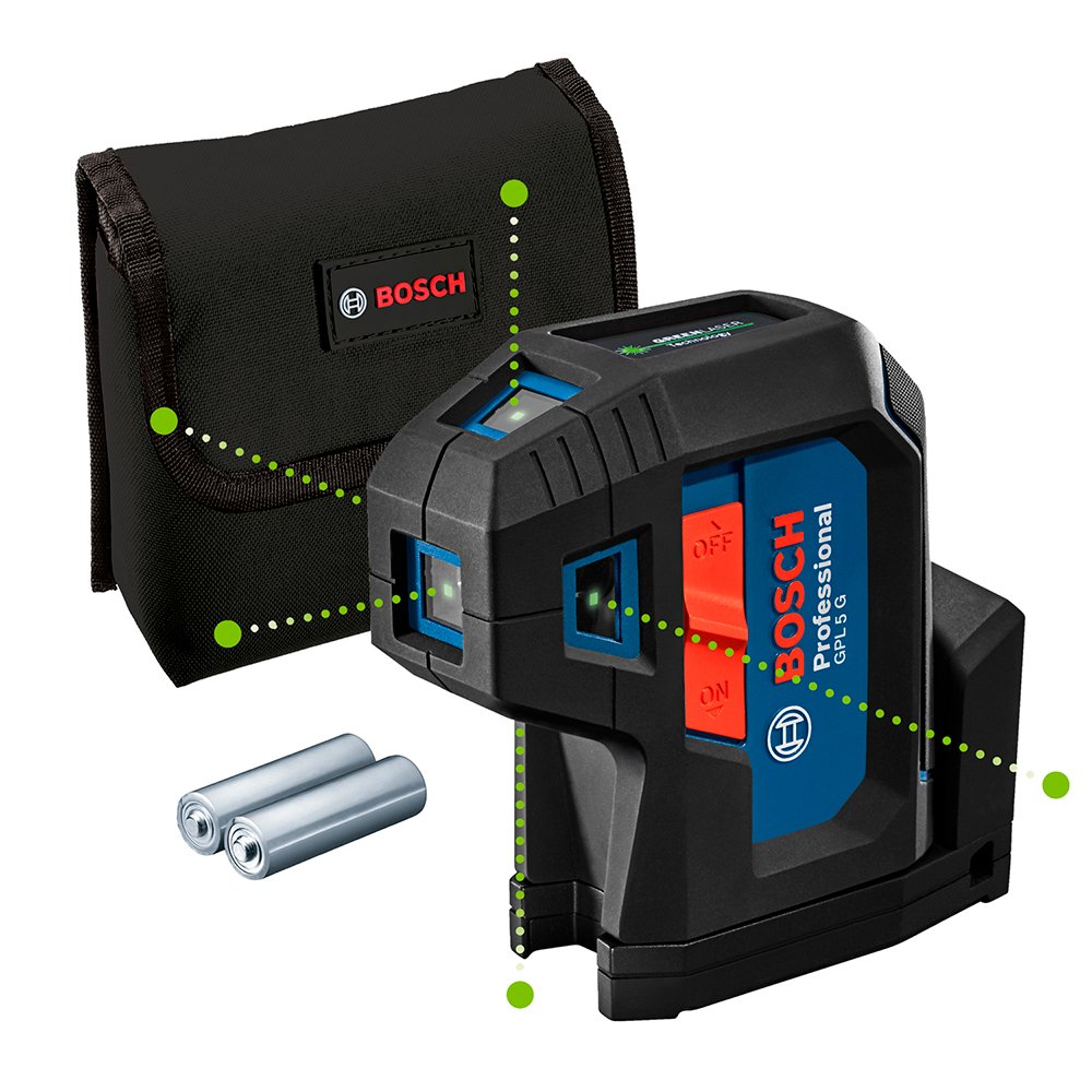GPL 5 G Nivel Laser Verde Bosch 5 Puntos 30 metros