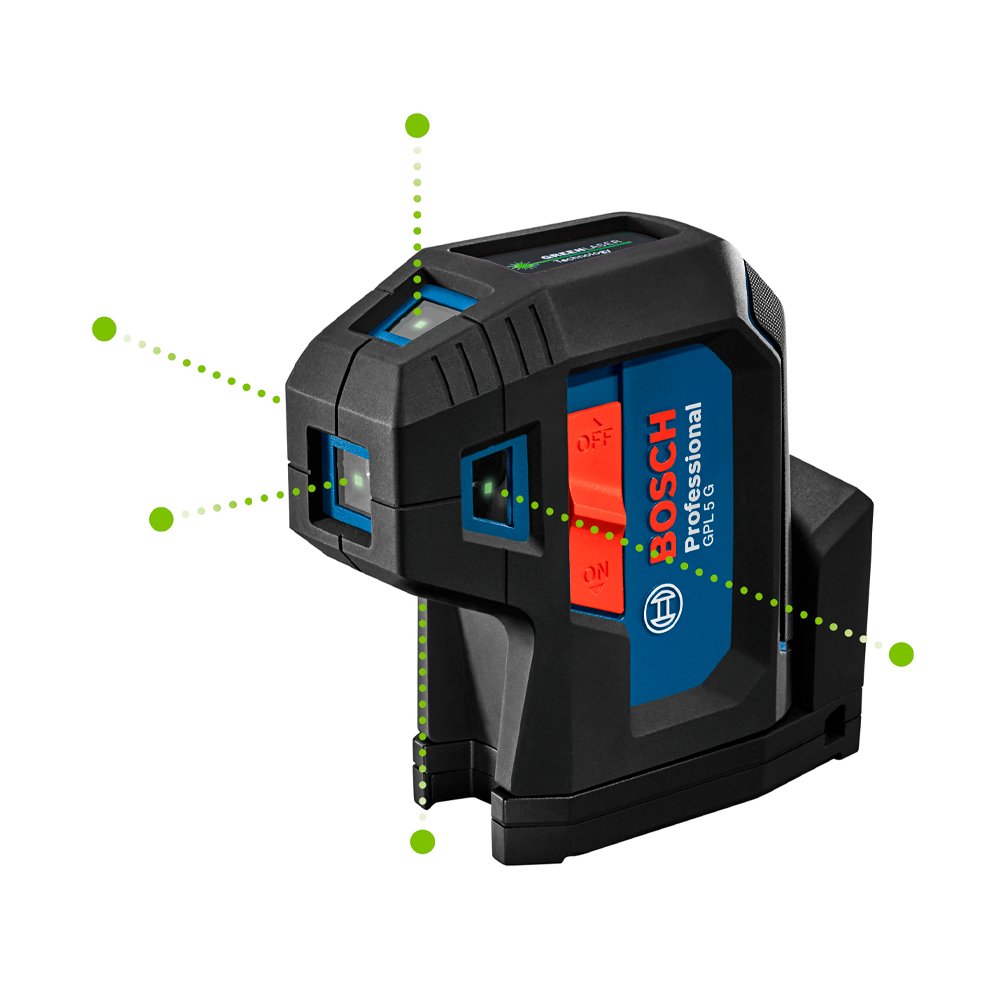 GPL 5 G Nivel Laser Verde Bosch 5 Puntos 30 metros