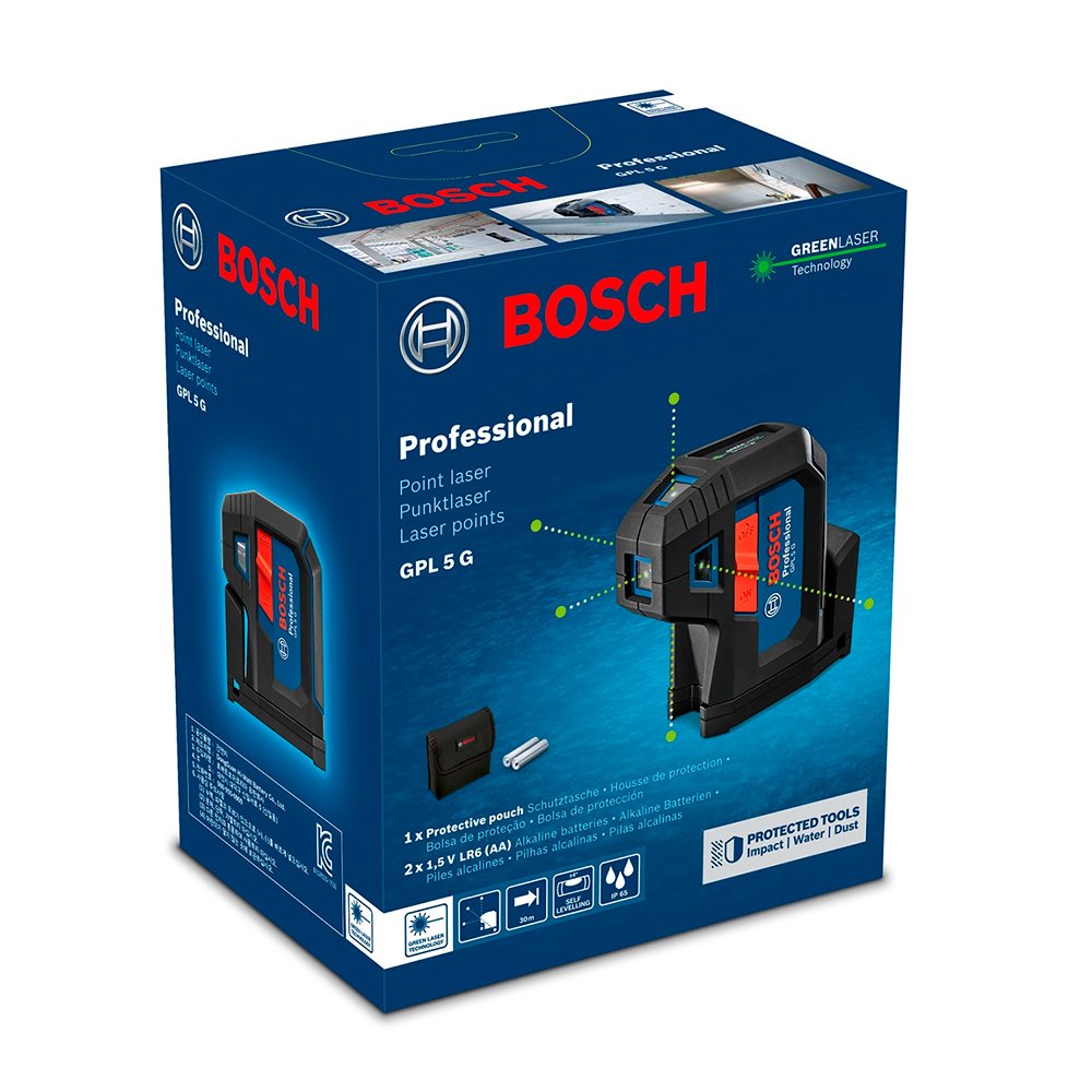 GPL 5 G Nivel Laser Verde Bosch 5 Puntos 30 metros