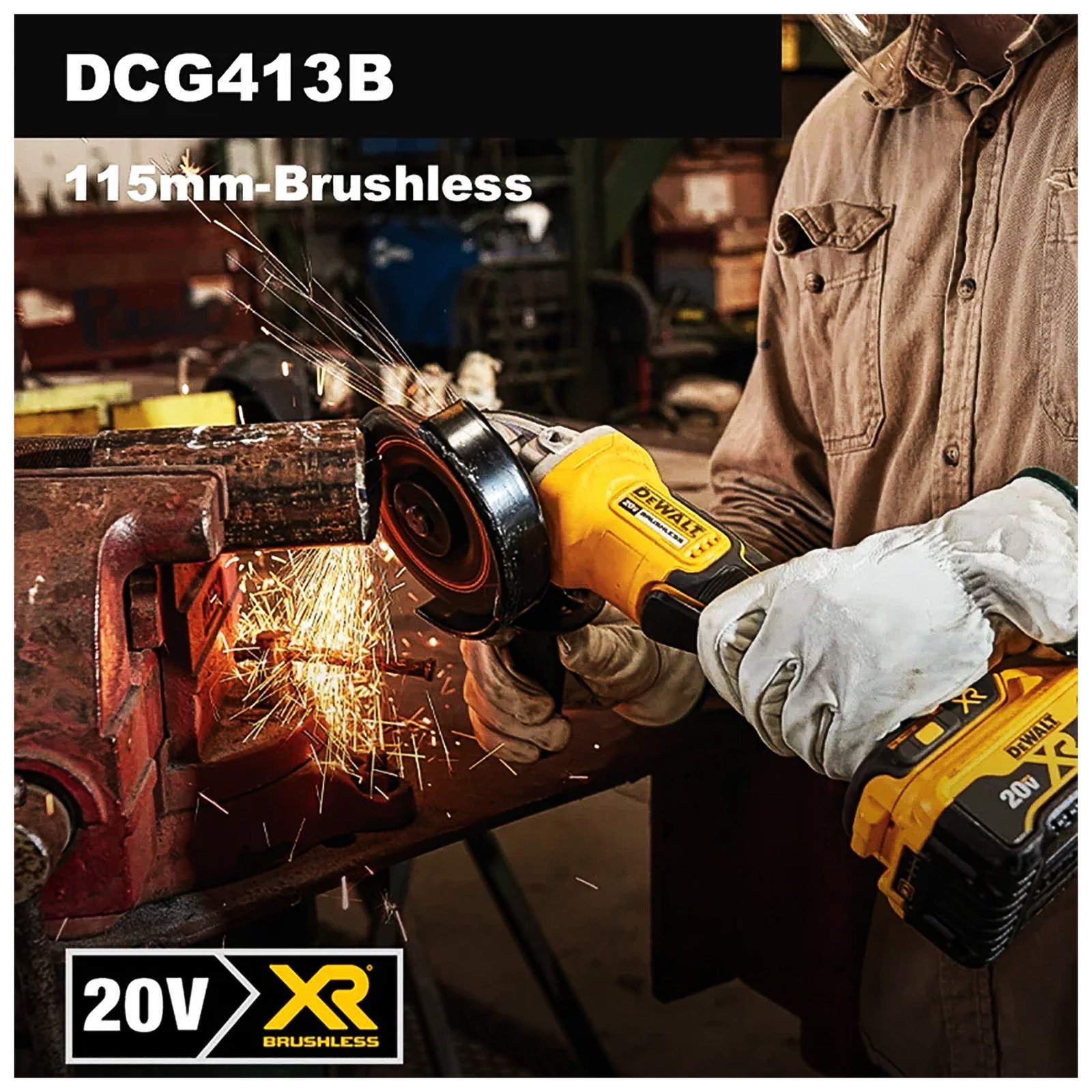 DCG413B Amoladora Esmeril Angular 4.5" Dewalt 20V Sin Baterias