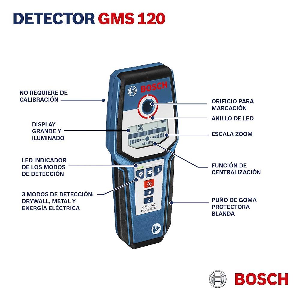 GMS 120 Detector de Materiales Bosch