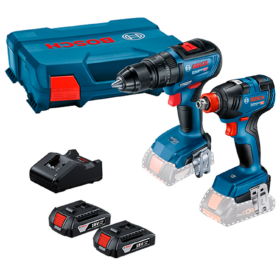 Combo Kit Taladro Atornillador Percutor 1/2" GSB 18V-50 + Llave de Impacto 1/2" GDX 18V-200 18V Brushless Bosch